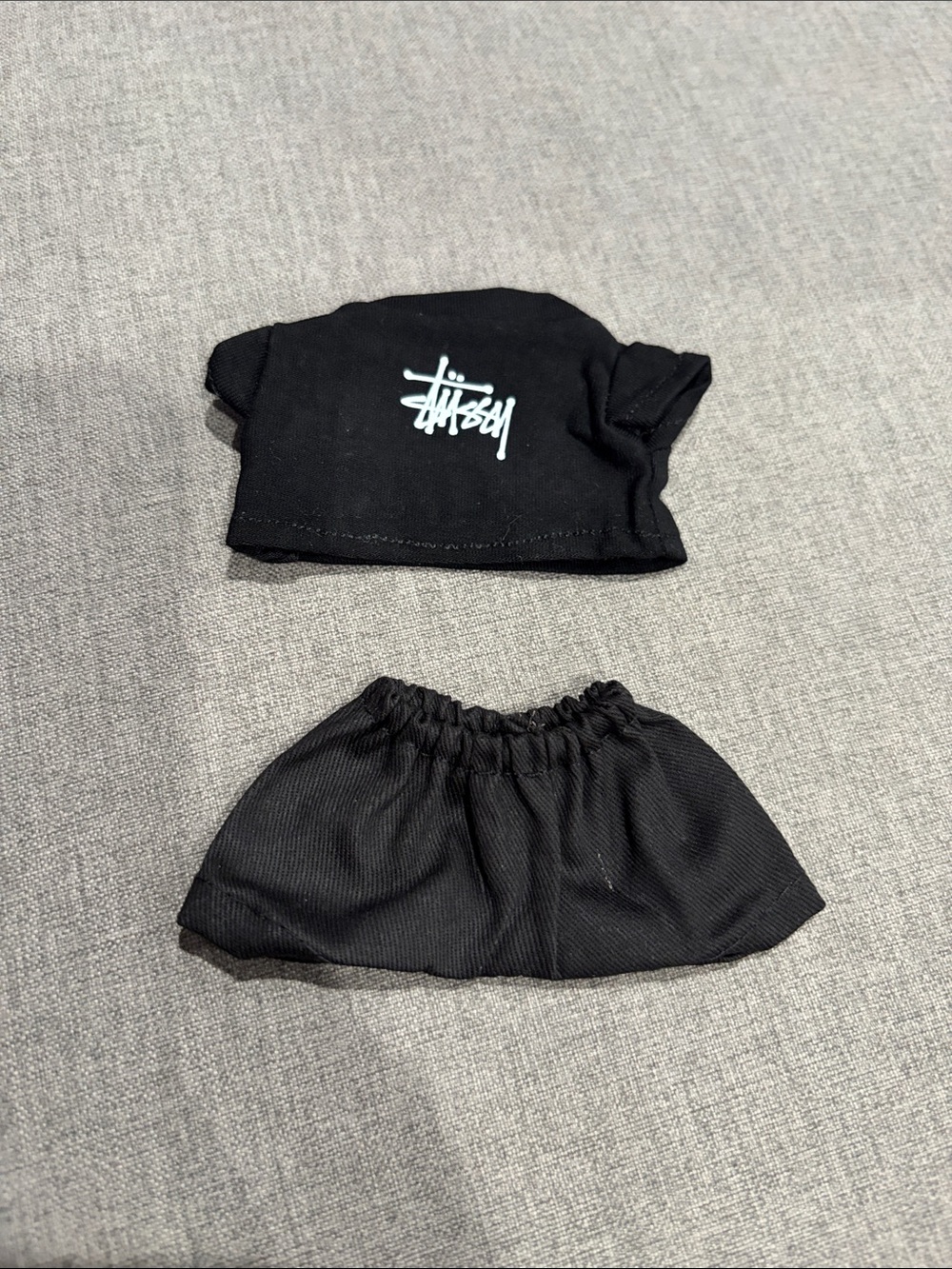 Labubu or Small Doll Stussy Black Outfit